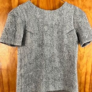 Eudon Choi Sweater Short Sleeves Grey Mohair Size 2